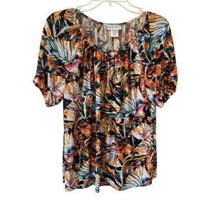 Rebecca Malone Short Sleeve Top Women's Size Medium Excellent Cond. Sparkly